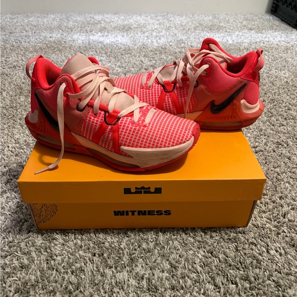 Nike Other - LeBron Witness VII Nike Crimson Red and Cave Purple Athletic Shoes